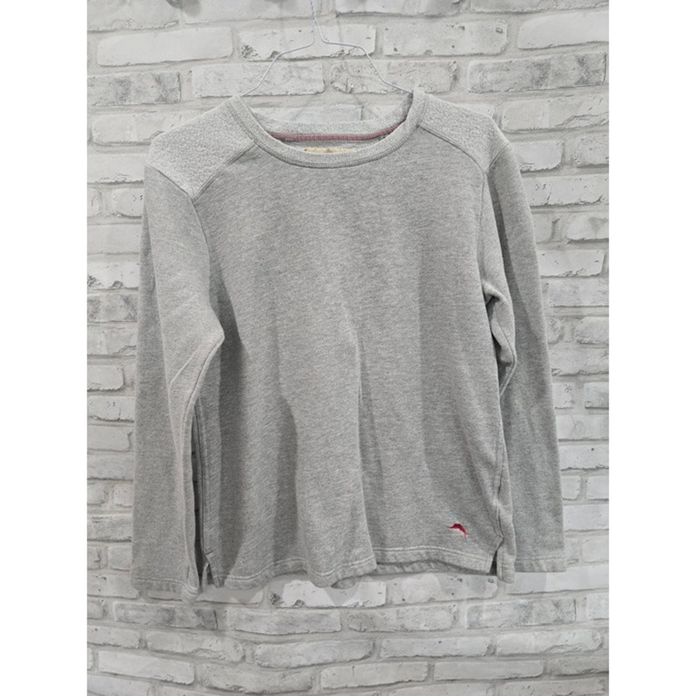 Tommy Bahama Sweatshirt L Gray Island Pullover Soft Size Large